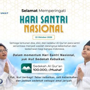 Semoga lantunan doa, zikir, dan tadabur Al-Qur'an para santri senantiasa menjadi wasilah datangnya keberkahan dan kedamaian bagi bangsa Indonesia. (1)